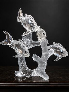 Vintage Lauscha Handblown Glass Fish Figurines – German Art Glass Set